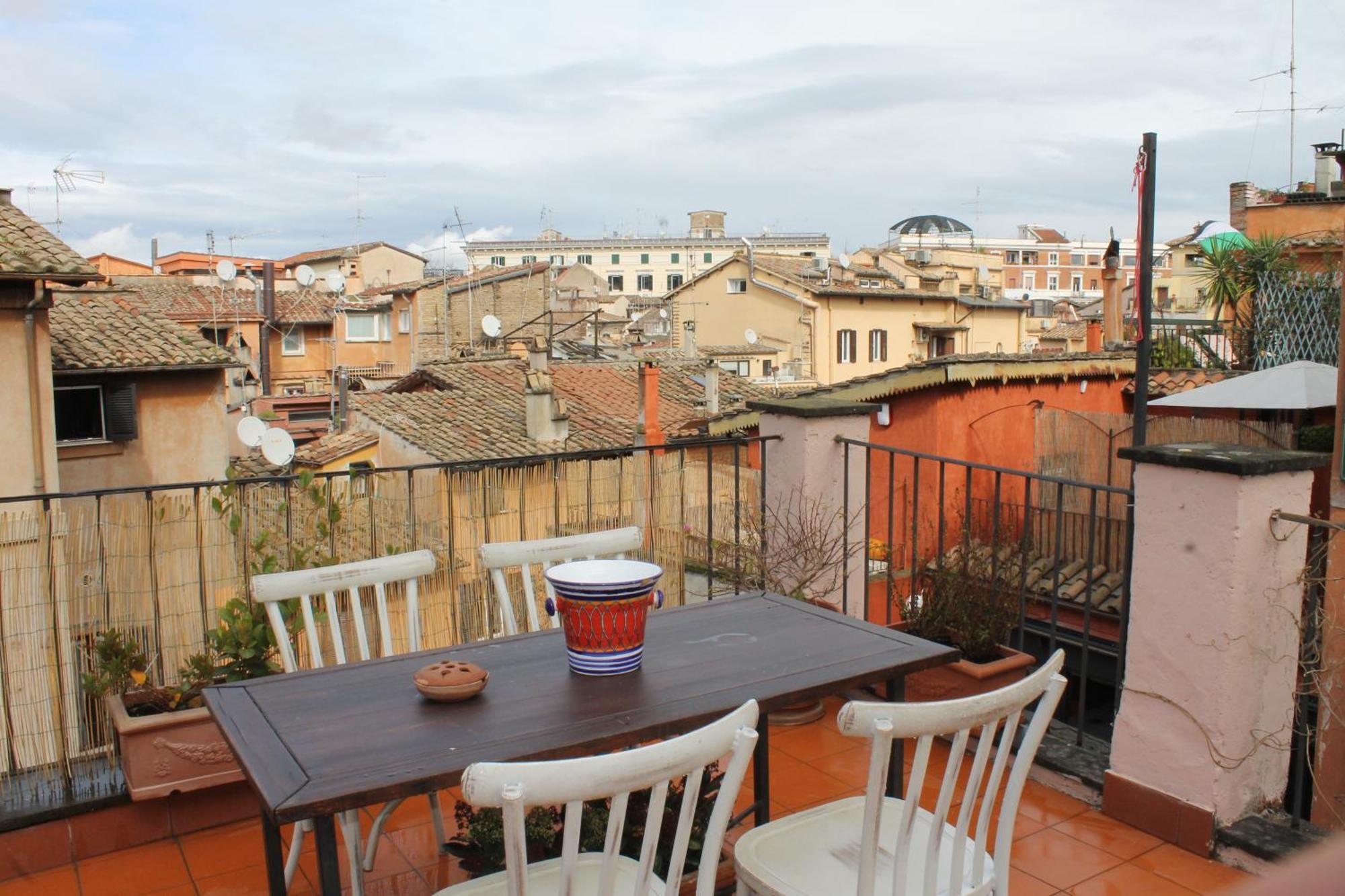 Ferienwohnung Casa Greco - Attico Con Terrazza, Trastevere Rom Exterior foto