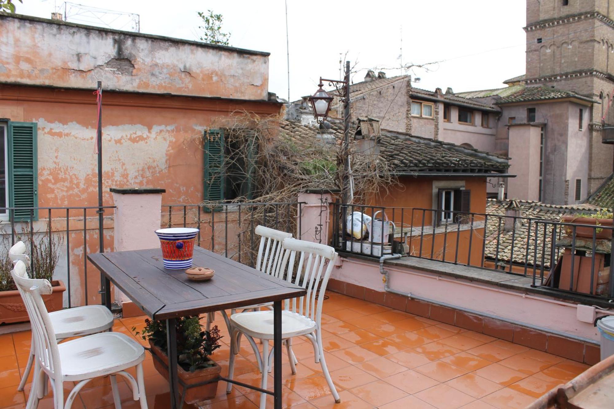 Ferienwohnung Casa Greco - Attico Con Terrazza, Trastevere Rom Exterior foto